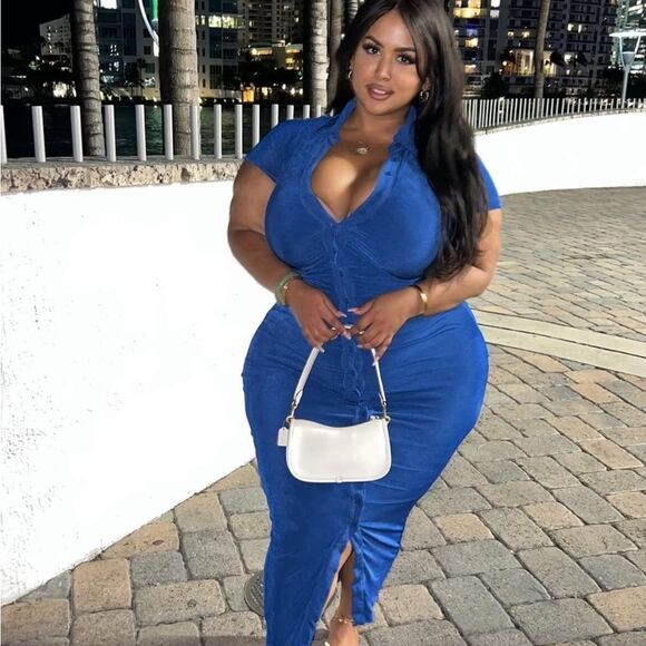 Fashion Nova Dresses & Skirts - Elegant Blue Maxi Dress